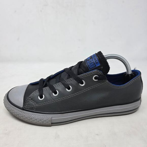 Converse Chuck Taylor All Star Low Black Blue Stitch Youth 4 - Picture 2 of 8